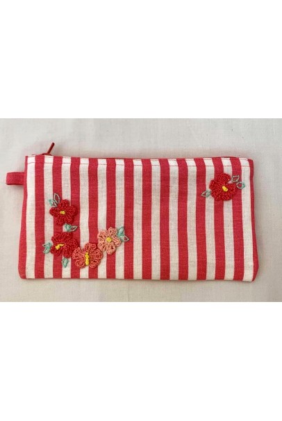 Happy Threads Pretty Cotton Storage Pouch (Red) Happy Threads Pretty Cotton Storage Pouch (Red)